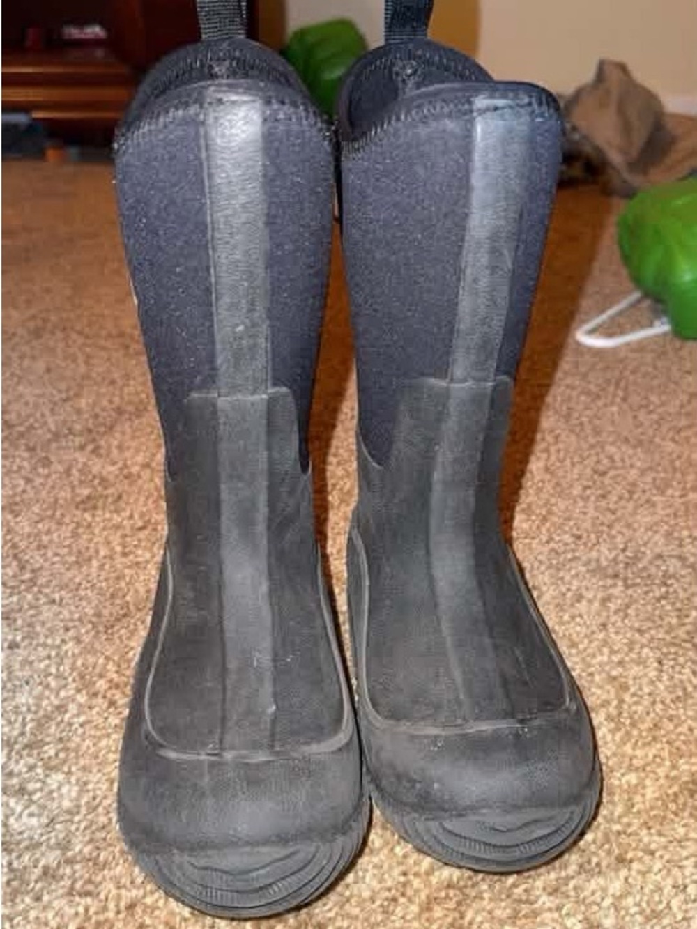 Kids Black Waterproof Pull-On Boots